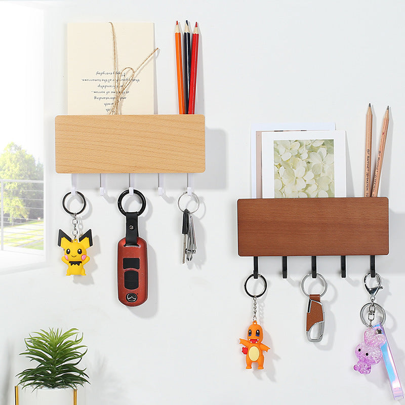 Multi-Purpose Wooden Plastic Wall Hook – Modern Design & Strong Hold