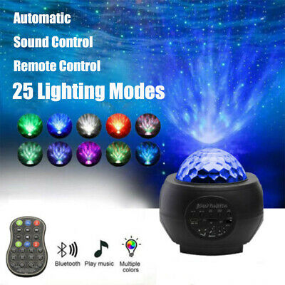 LED Star Ocean Wave Projector Night Light Lamp With Music Bluetooth Speaker
