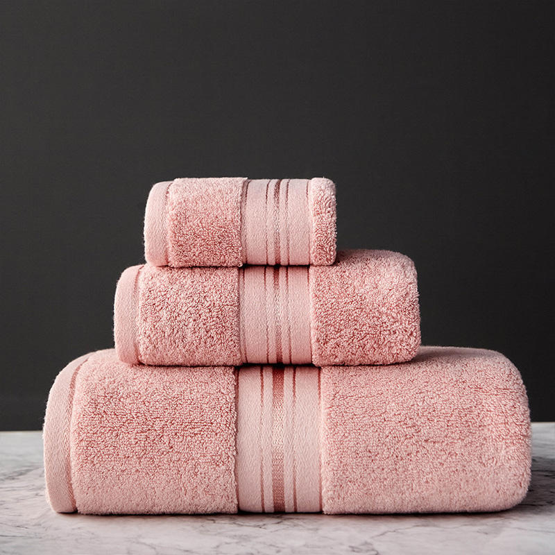 Premium Pure Cotton Thick Bath Towel Set - Ultra Absorbent & Soft