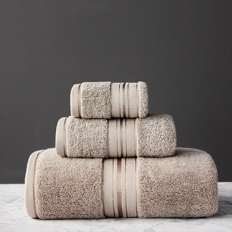 Premium Pure Cotton Thick Bath Towel Set - Ultra Absorbent & Soft