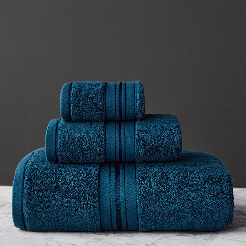 Premium Pure Cotton Thick Bath Towel Set - Ultra Absorbent & Soft