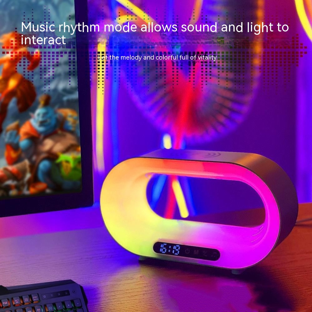 3-in-1 Smart LED Night Light: RGB Desk Lamp, Wireless Charger & Alarm Clock with App Control