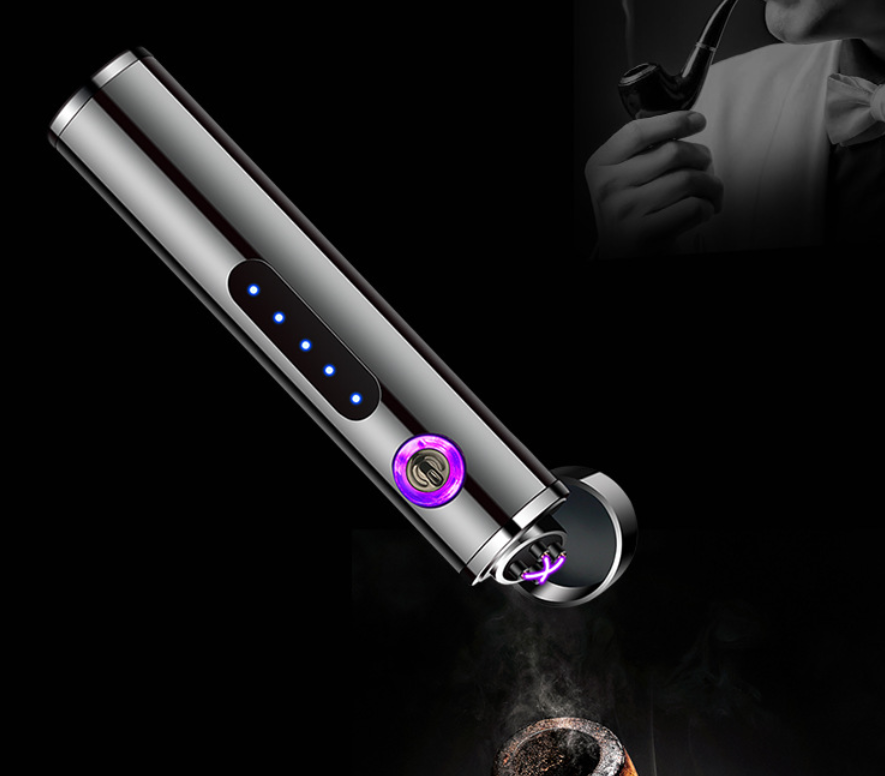 Rechargeable USB Lighter Dual Plasma Electric Metal Lighters Smoking Windproof