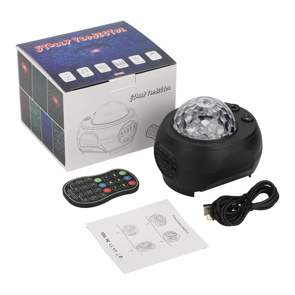 LED Star Ocean Wave Projector Night Light Lamp With Music Bluetooth Speaker