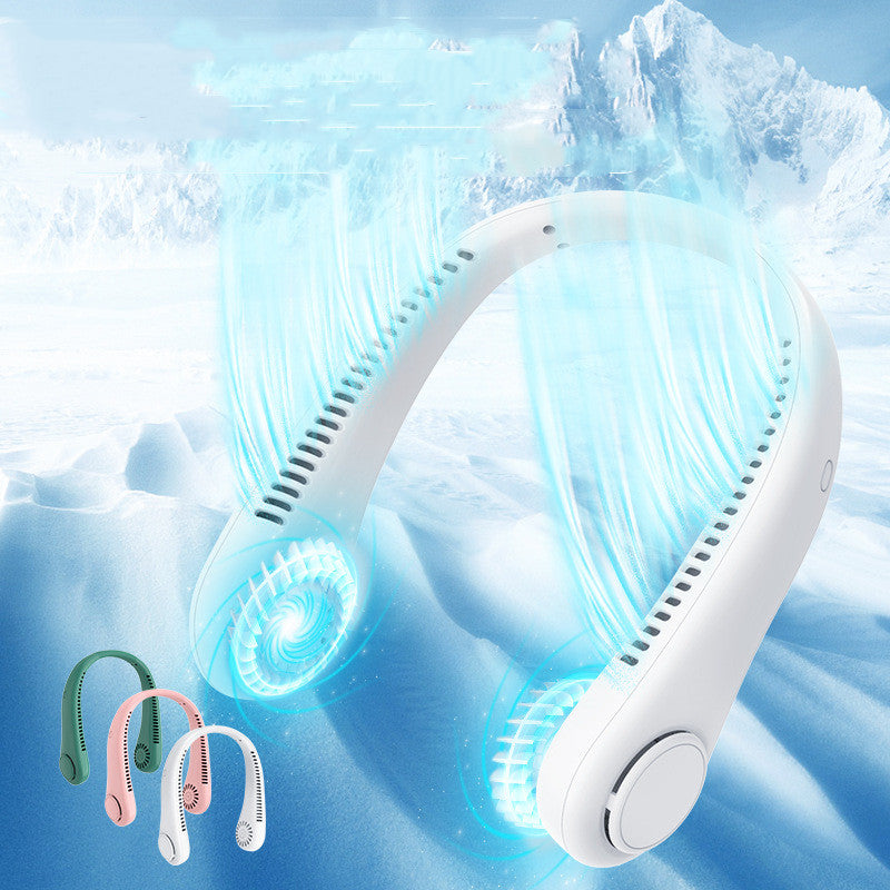 Rechargeable Neck Bladeless Fan Hands Free For Traveling, Sports