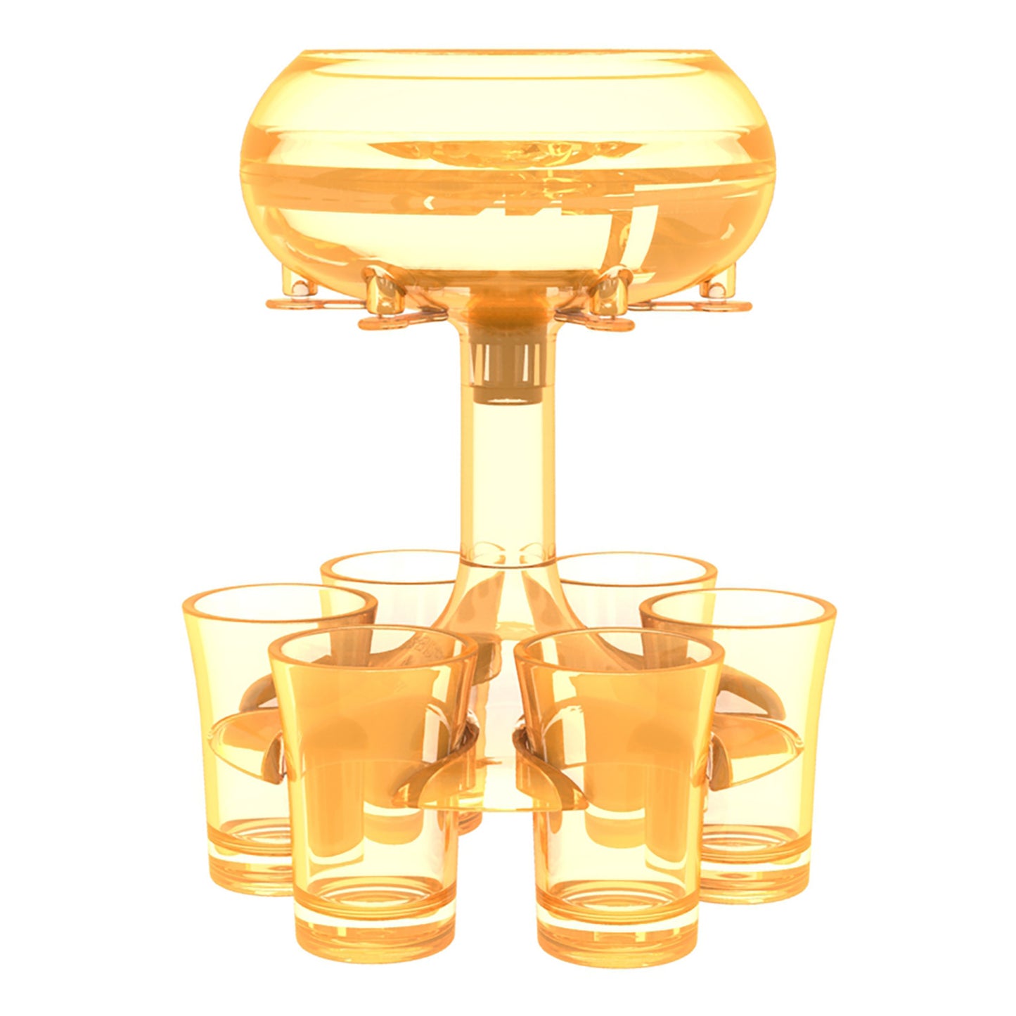 6-Shot Glass Dispenser Holder For Water, Wine, Whisky, Beer