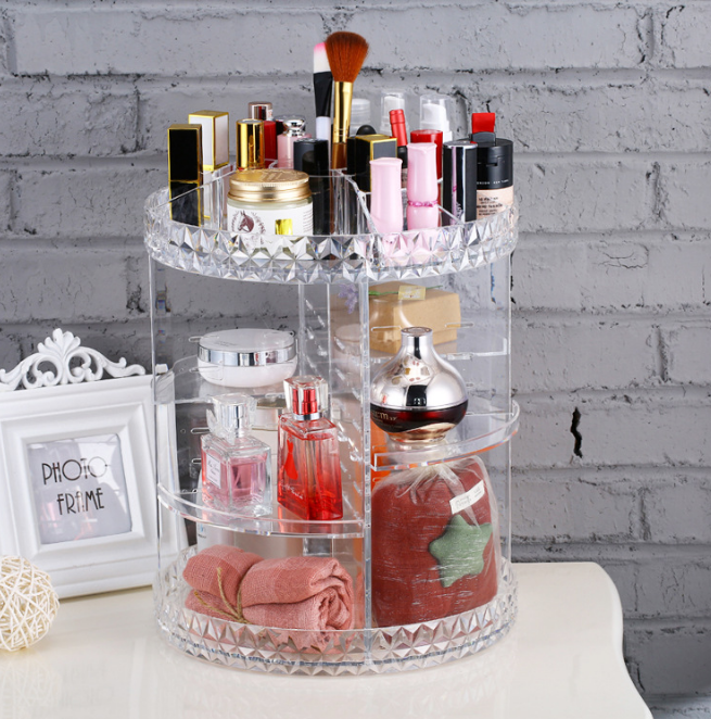 Diamond Wave Makeup Organizer