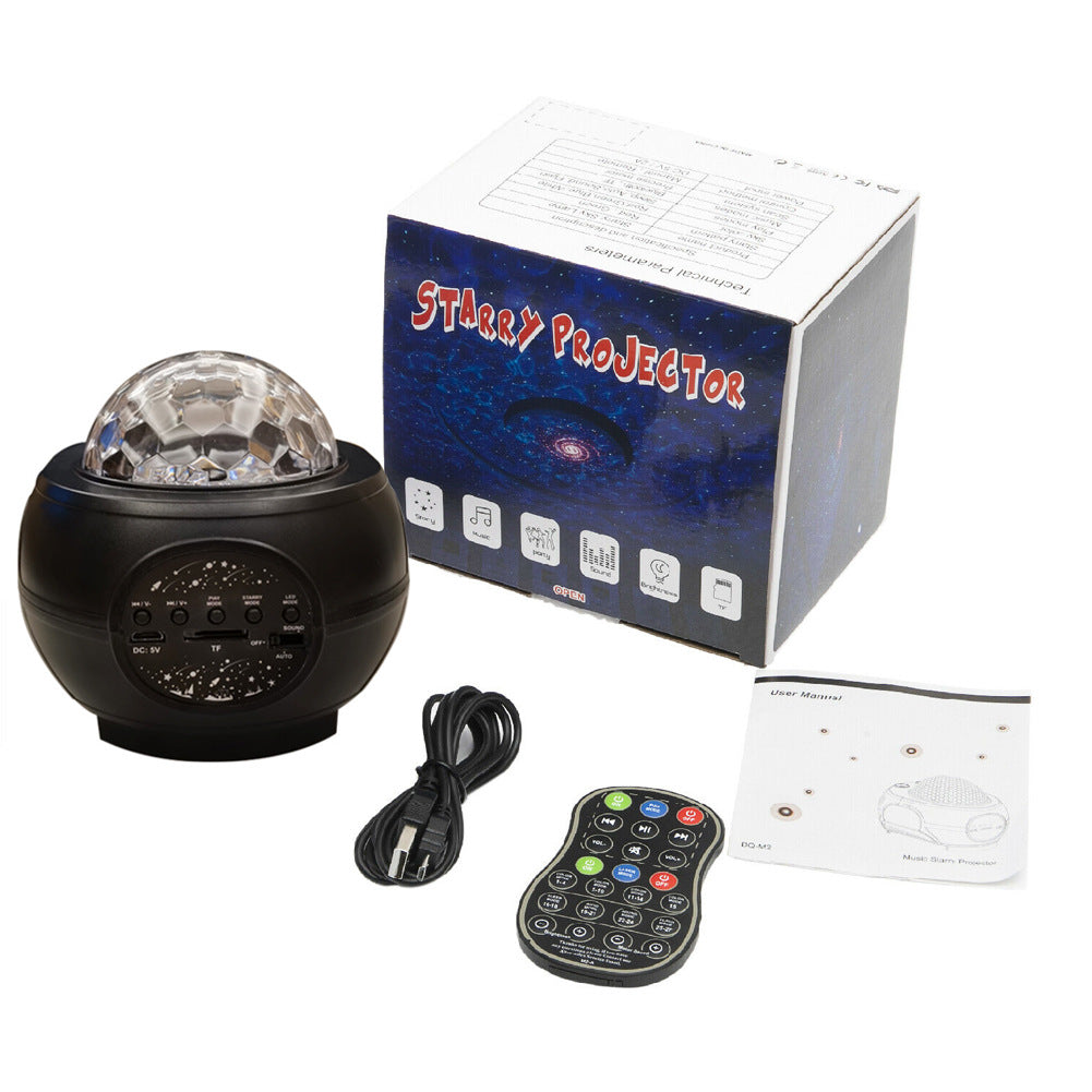 LED Star Ocean Wave Projector Night Light Lamp With Music Bluetooth Speaker