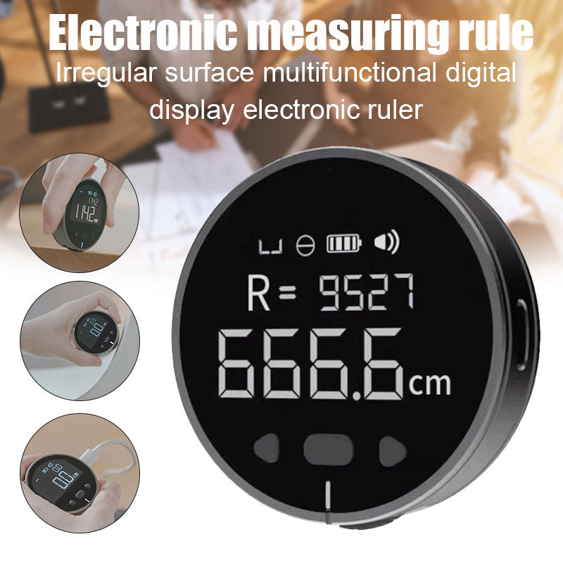 High Precision Digital Distance Measuring Instrument - Electronic Measuring Ruler with HD LCD Display