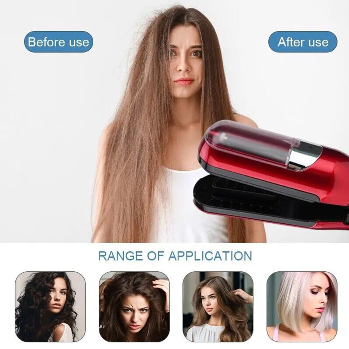 Split-Ender Mini Automatic Hair Repair Trimmer - Split End Remover for Dry, Damaged, and Brittle Hair | Hair Styling Beauty Tool