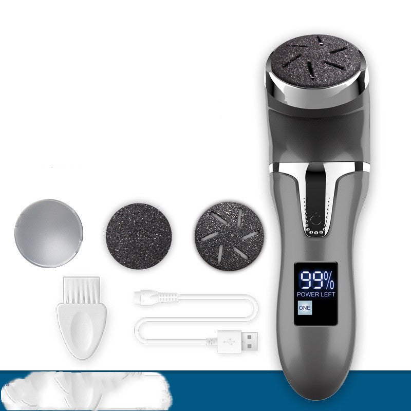 Electric Foot Scrubber with LCD Display - Vacuum Exfoliating Pedicure Tool