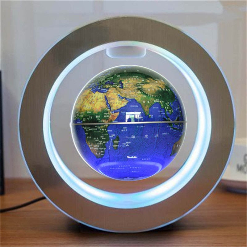 Round LED World Map Floating Globe - Magnetic Levitation Anti-Gravity Light