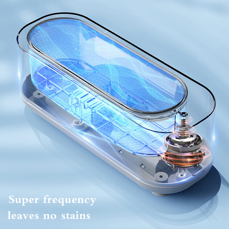 Ultrasonic Cleaning Machine - High-Frequency Vibration Cleaner for Jewelry, Glasses, Watches, Rings, and Dentures