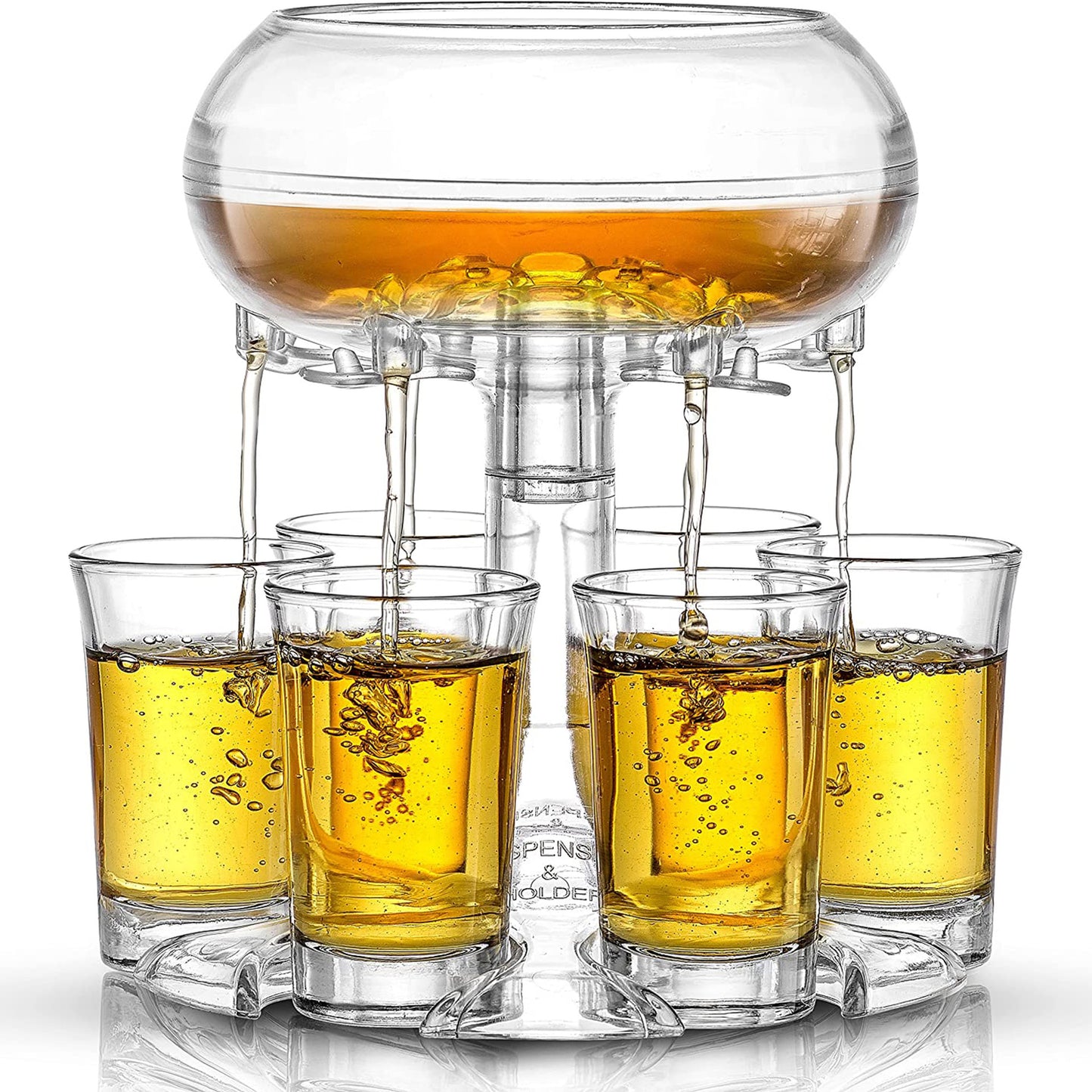 6-Shot Glass Dispenser Holder For Water, Wine, Whisky, Beer