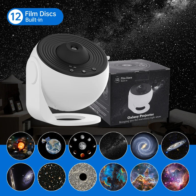 Night Light Galaxy Projector Starry Sky Projector 360 Rotate Planetarium Lamp Bedroom