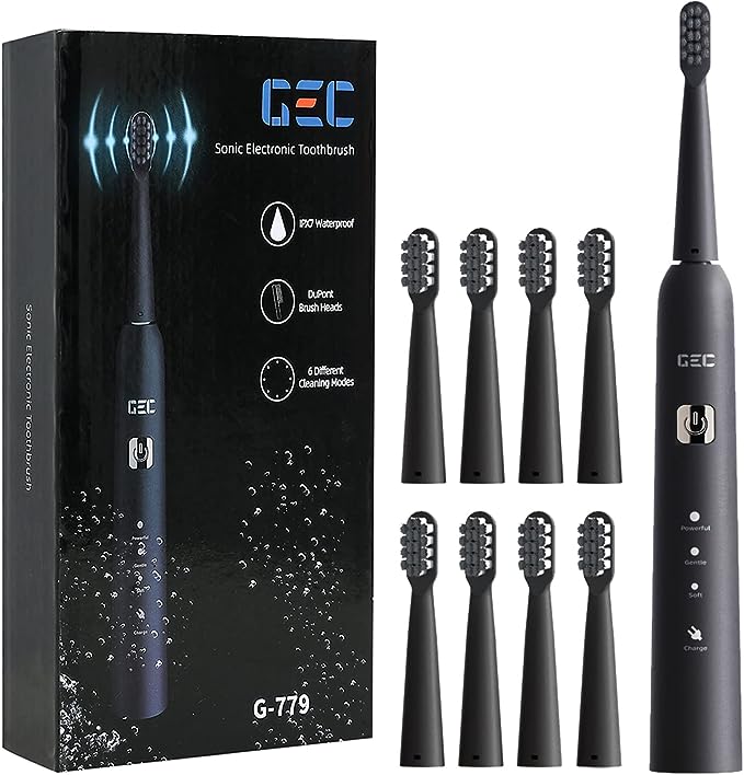 Electric Toothbrush for Adults with 8 Brush Heads