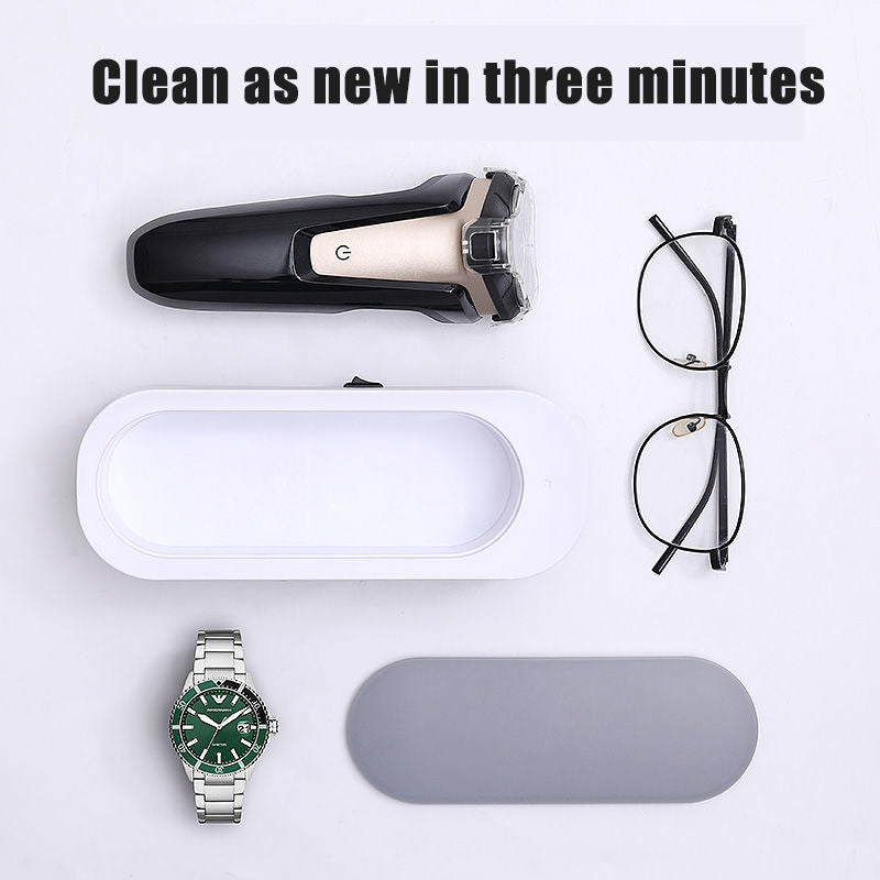 Ultrasonic Cleaning Machine - High-Frequency Vibration Cleaner for Jewelry, Glasses, Watches, Rings, and Dentures