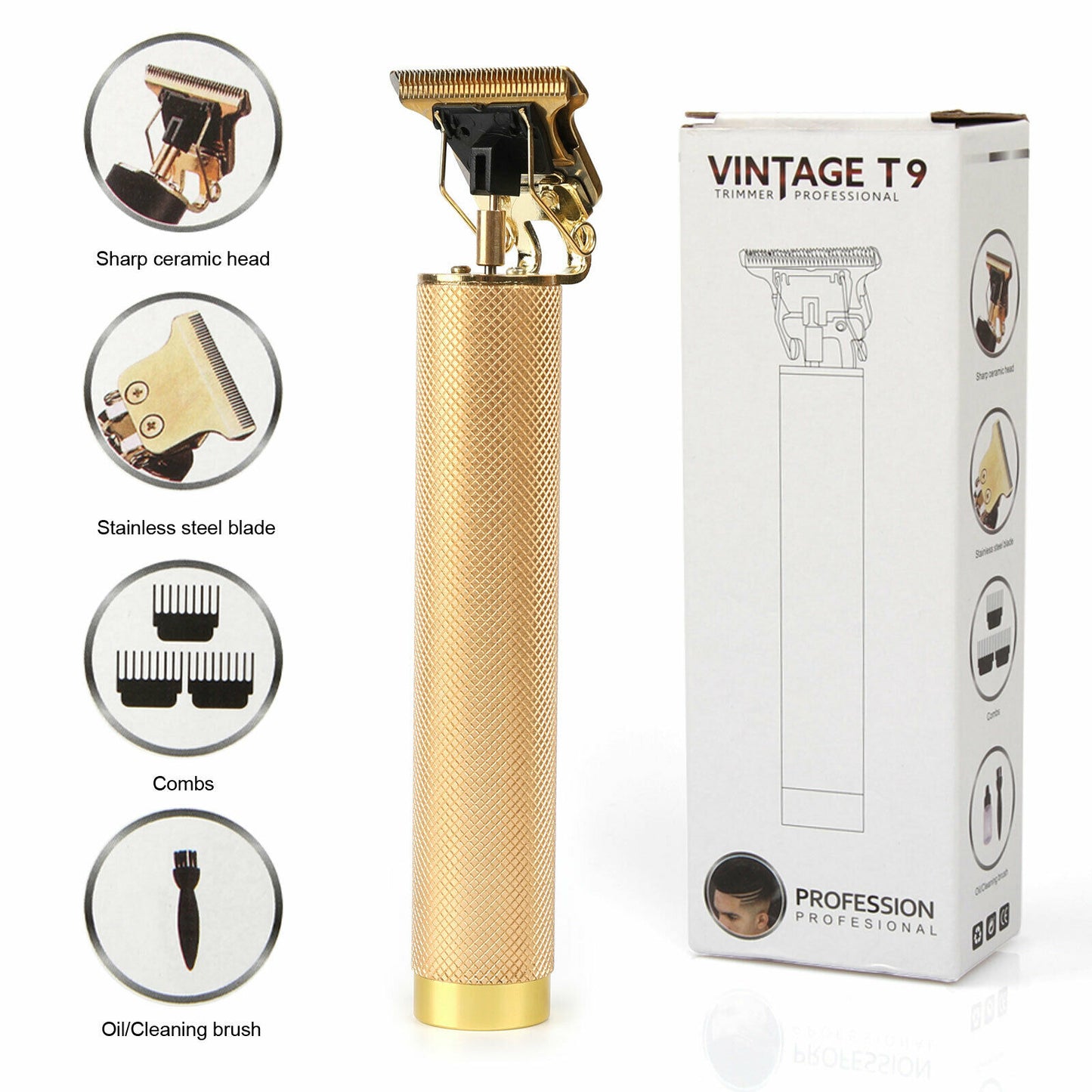 USB Electric Hair Clippers - Professional Men's Grooming Kit - Rechargeable Shaver