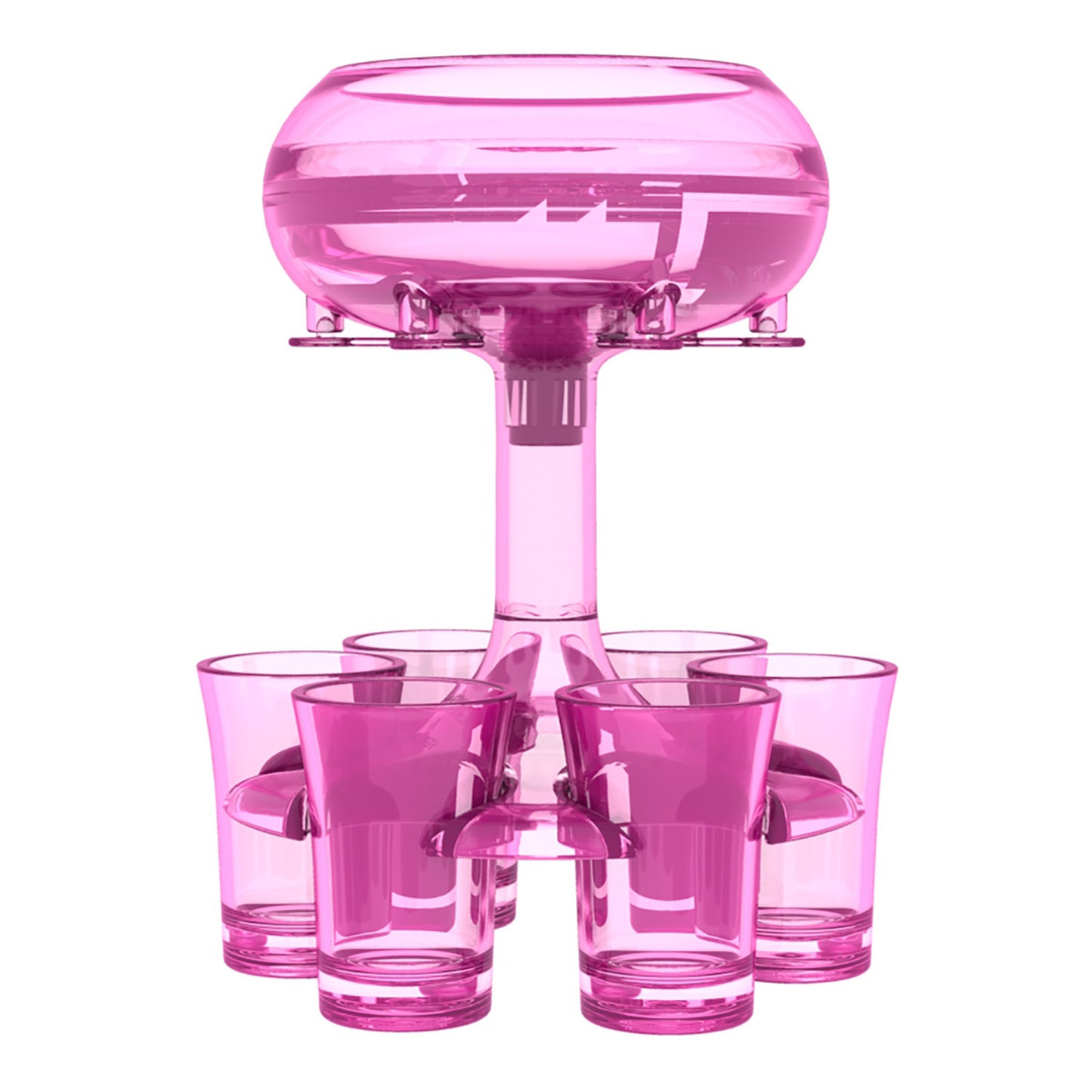 6-Shot Glass Dispenser Holder For Water, Wine, Whisky, Beer